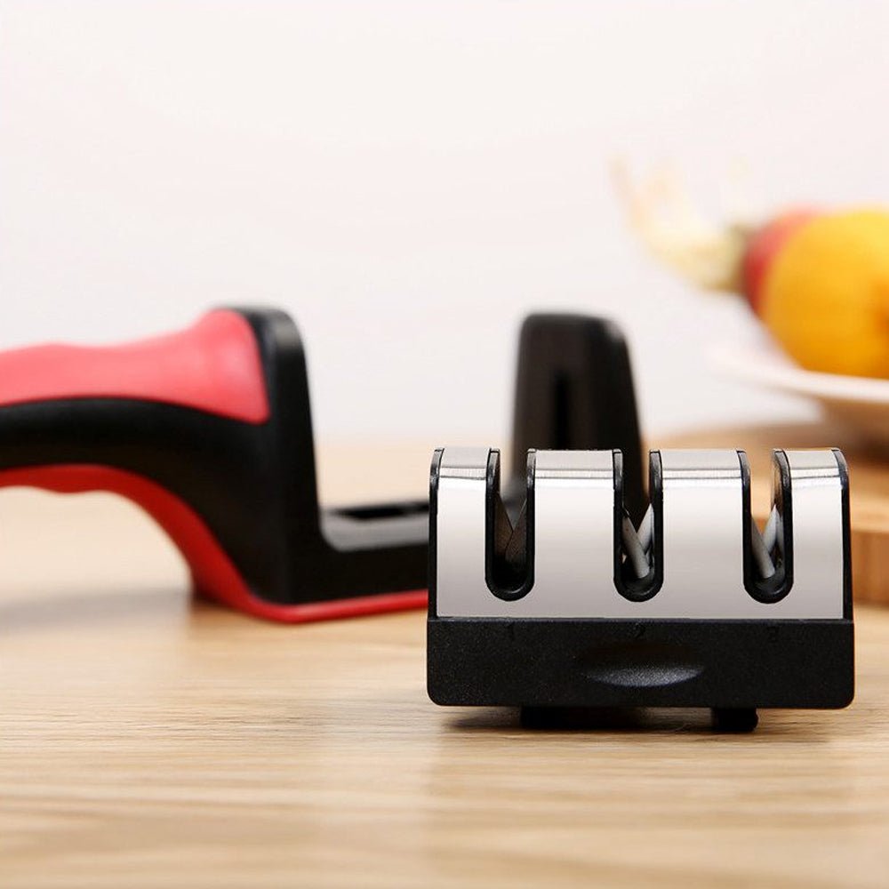 3 Levels Multipurpose Manual Kitchen Knife Sharpening Tool - Direct On Sale