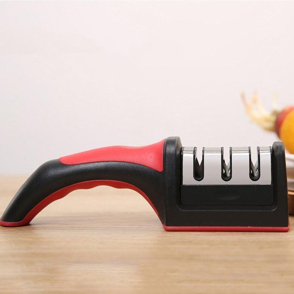 3 Levels Multipurpose Manual Kitchen Knife Sharpening Tool - Direct On Sale