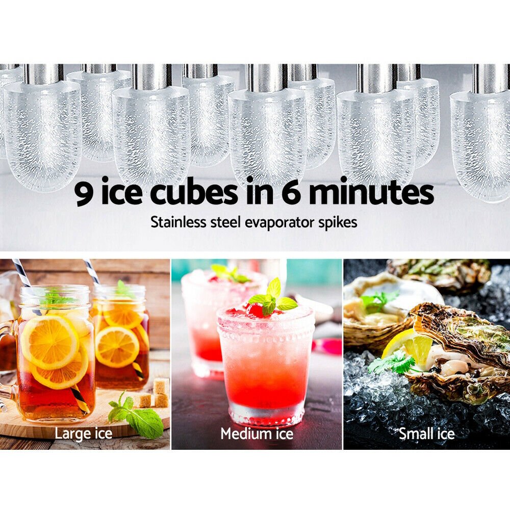 3.2L Portable Stainless Steel Ice Maker - Direct On Sale