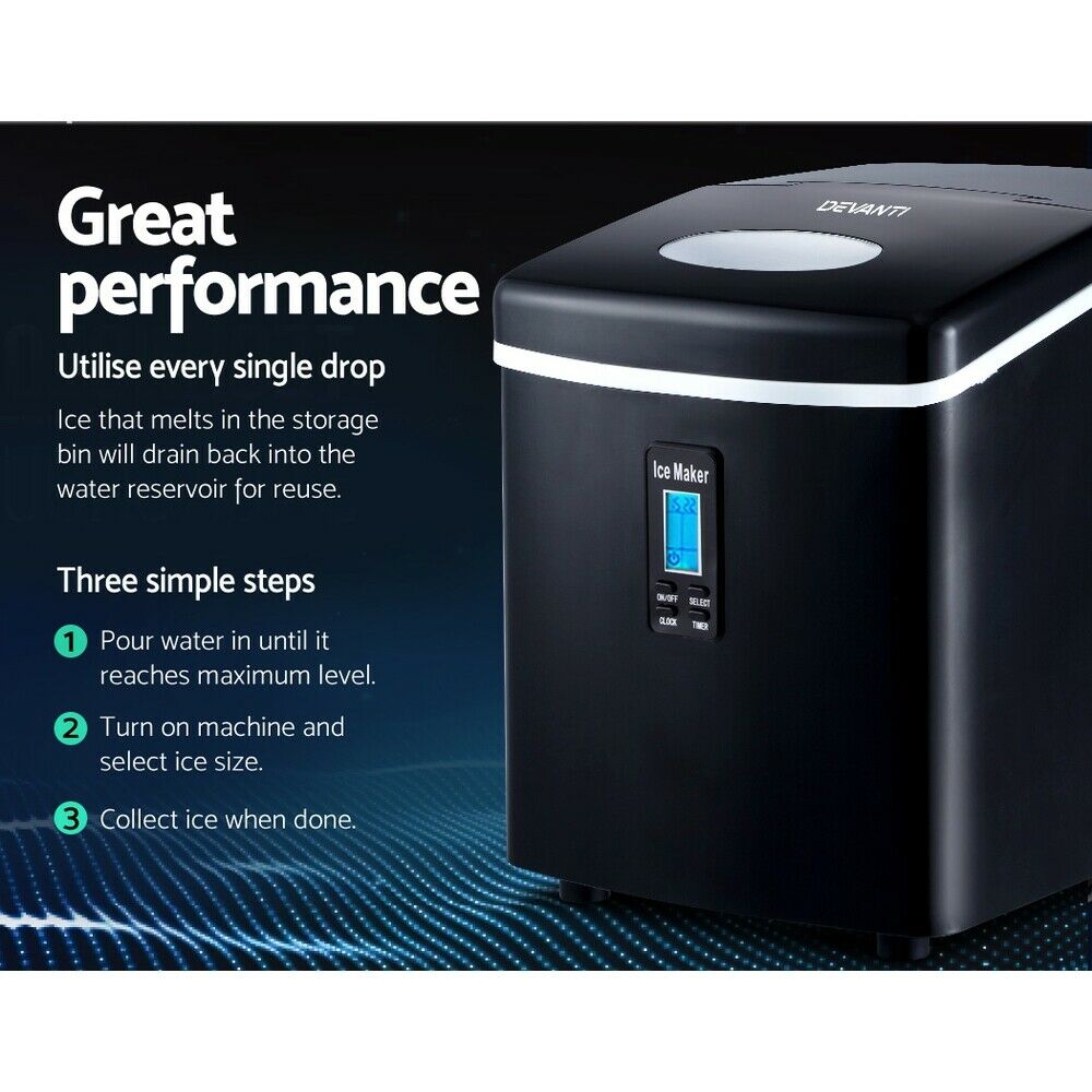 3.2L Portable Stainless Steel Ice Maker - Direct On Sale