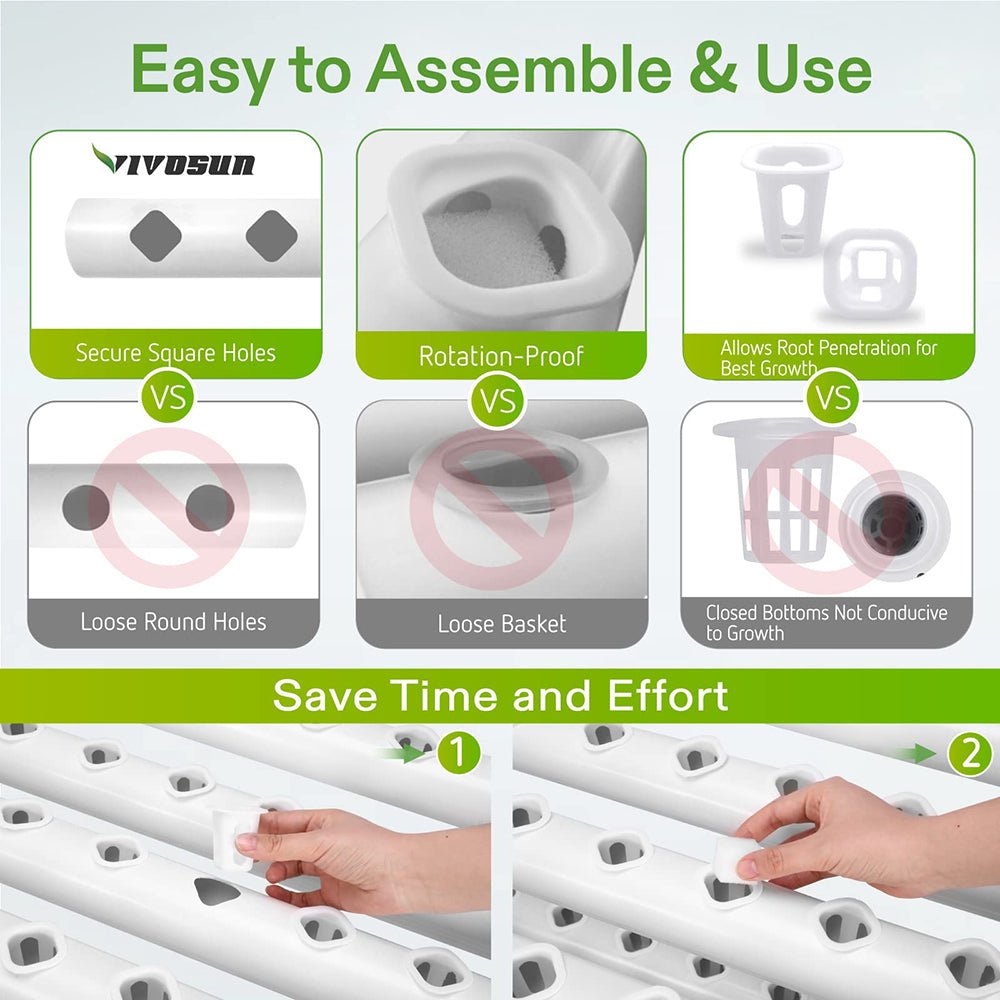 36 Sites Hydroponic Grow Tool Kits Vegetable Garden System 220V Water Pump - Direct On Sale