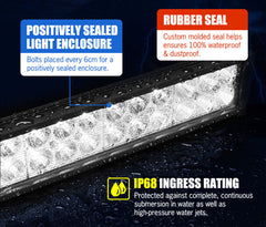 20" Osram LED Light Bar Slim Dual Row Flood Spot Combo 4X4 Offroad