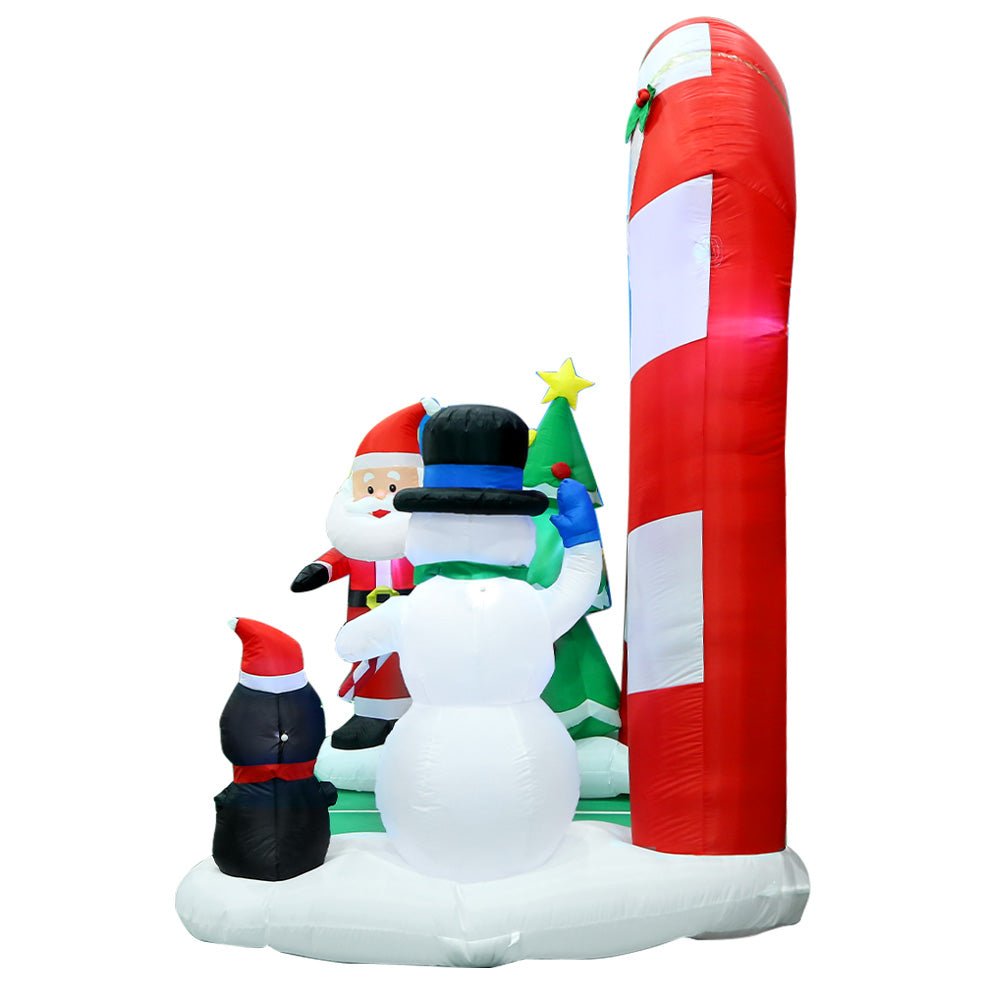 3M Christmas Inflatable Archway with Santa Xmas Decor LED - Direct On Sale