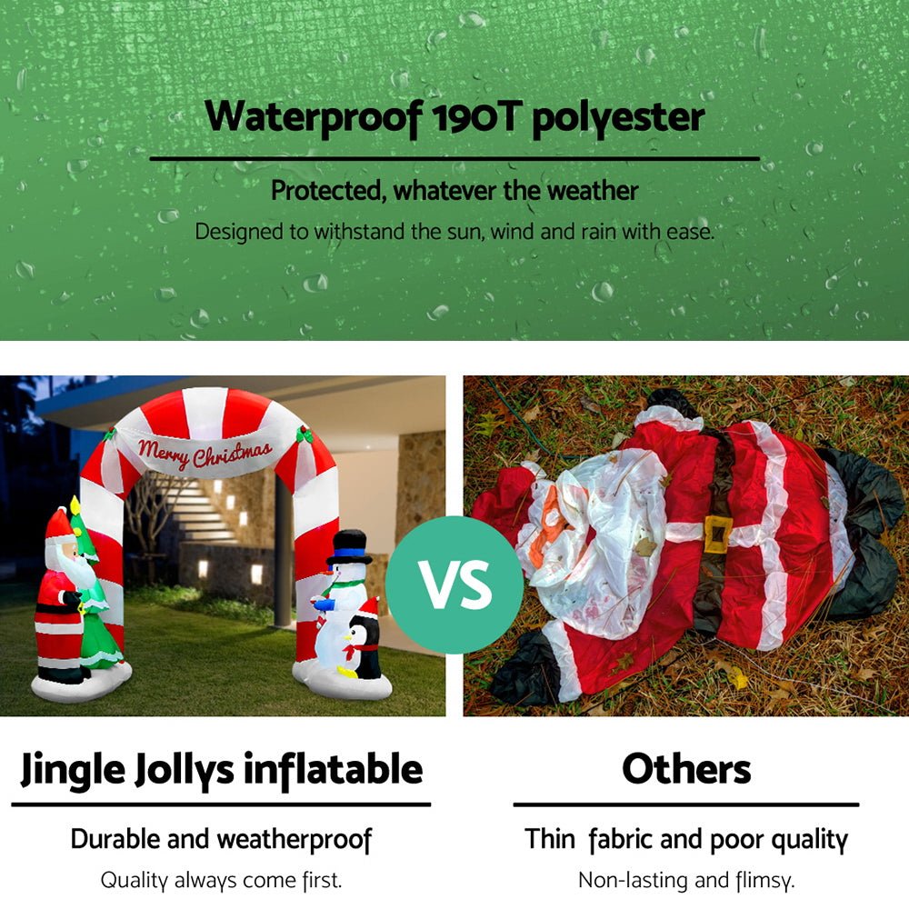 3M Christmas Inflatable Archway with Santa Xmas Decor LED - Direct On Sale