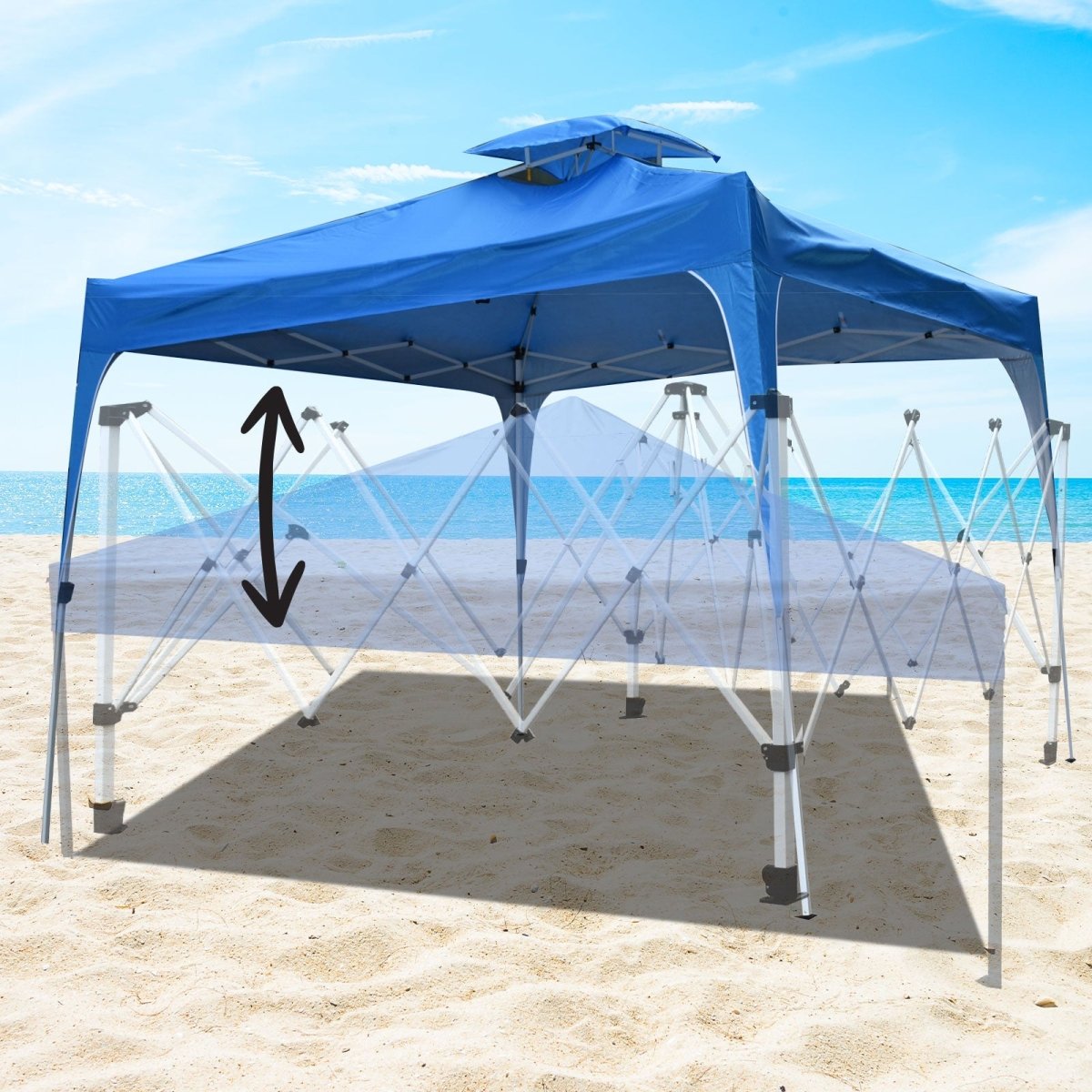 3M x 3M Outdoor Folding Tent - Navy - Direct On Sale