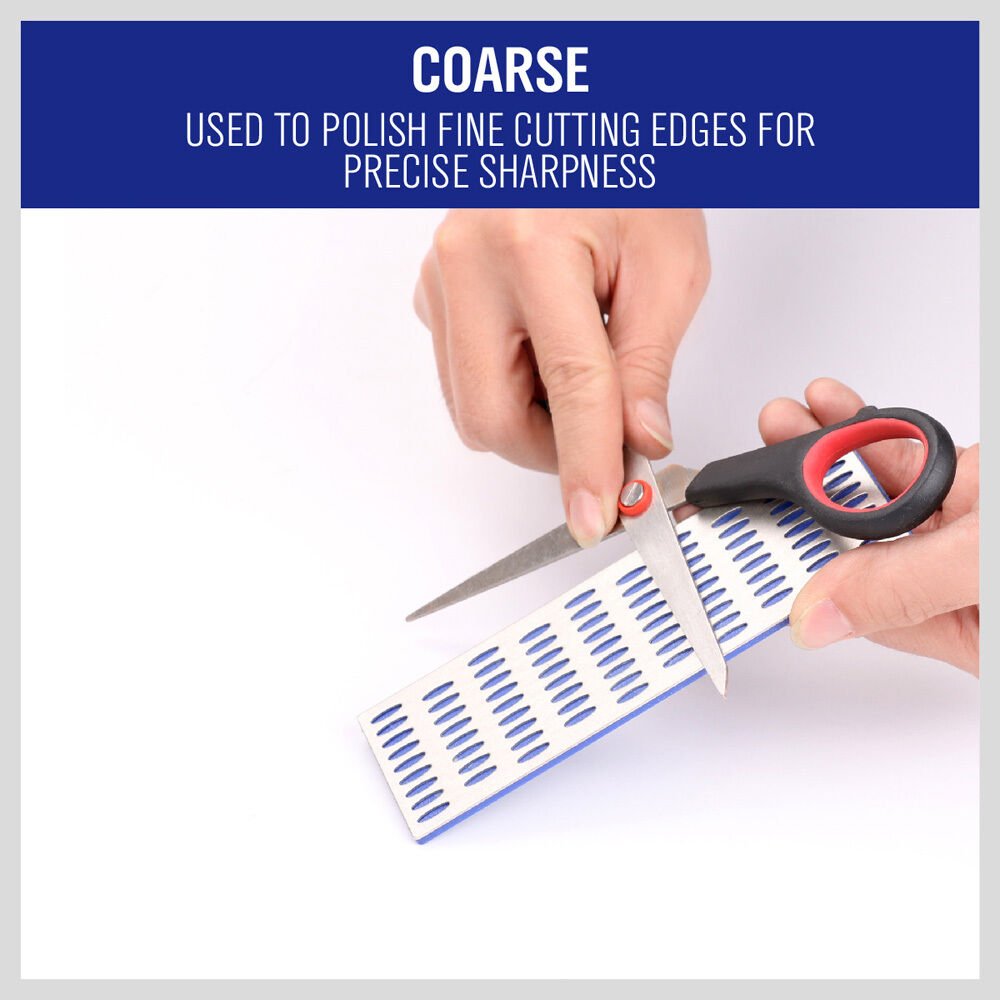 3Pc Diamond Sharpening Stones Set Scissors Knife With 3 Grits - Direct On Sale