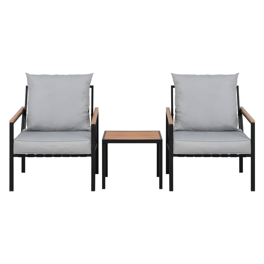 3pcs Outdoor Lounge Setting Bistro Set Chairs Table Patio - Direct On Sale