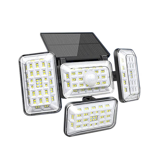 4 Head Solar Powered Motion Sensor Outdoor Flood Lamp - Direct On Sale