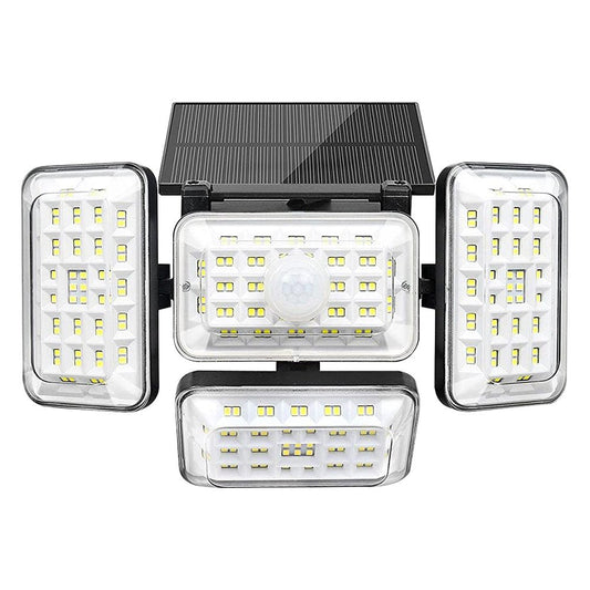 4 Head Solar Powered Motion Sensor Outdoor Flood Lamp - Direct On Sale