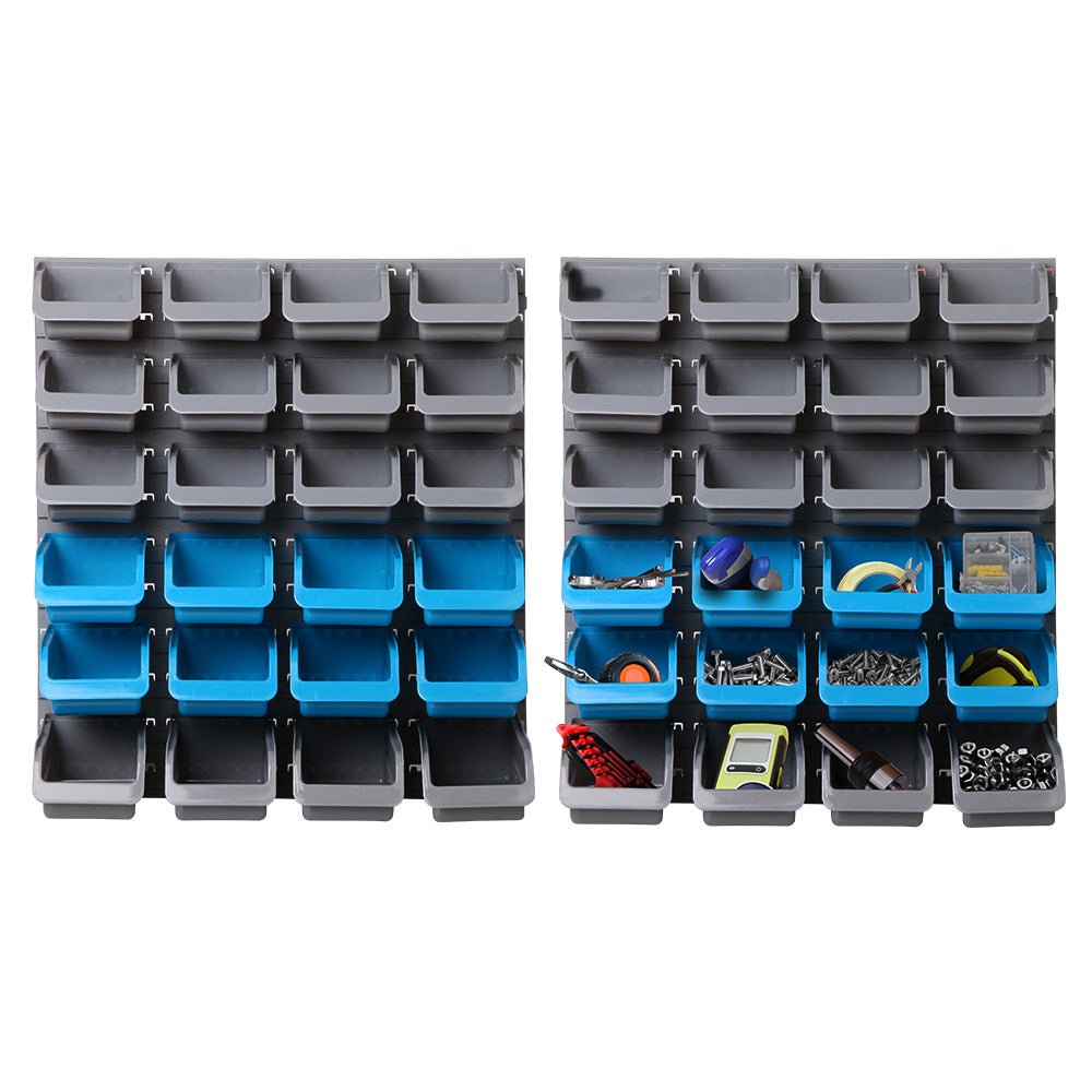 48 Bin Wall Mounted Rack Storage Organiser - Direct On Sale