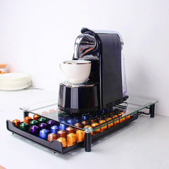 Coffee Capsule Holder Drawer 60 Pod Capacity 11.5x43.5cm