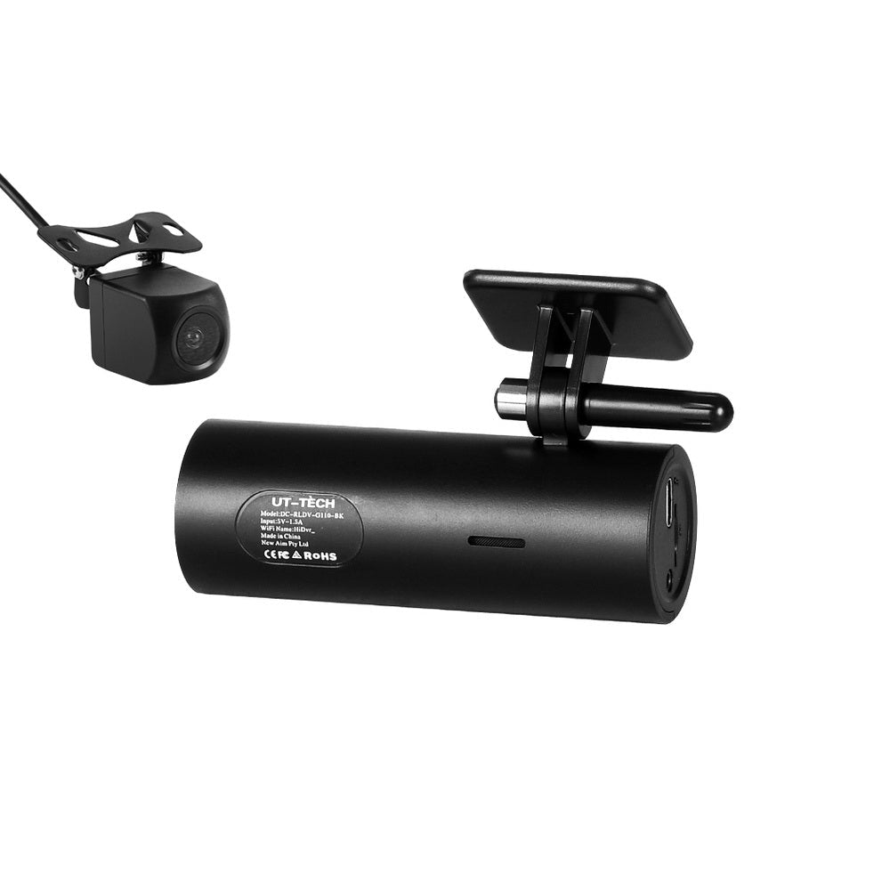 4K Dash Camera Front and Rear Dash Cam DVR WiFi Free Hardwire 64GB Card - Direct On Sale