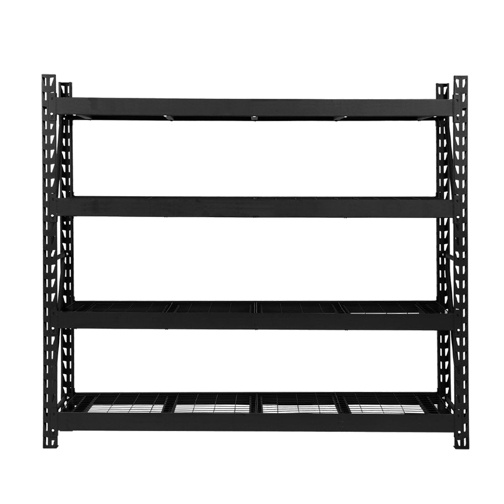4Mx2M Storage Rack Garage Industrial Shelving Racking Storage Shelve Black - Direct On Sale