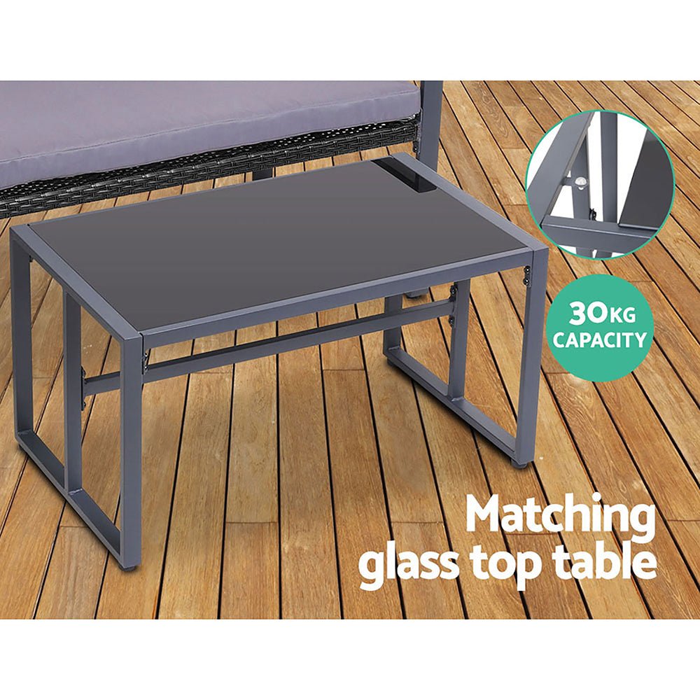 4PC Outdoor Furniture Patio Table Chair Black - Direct On Sale