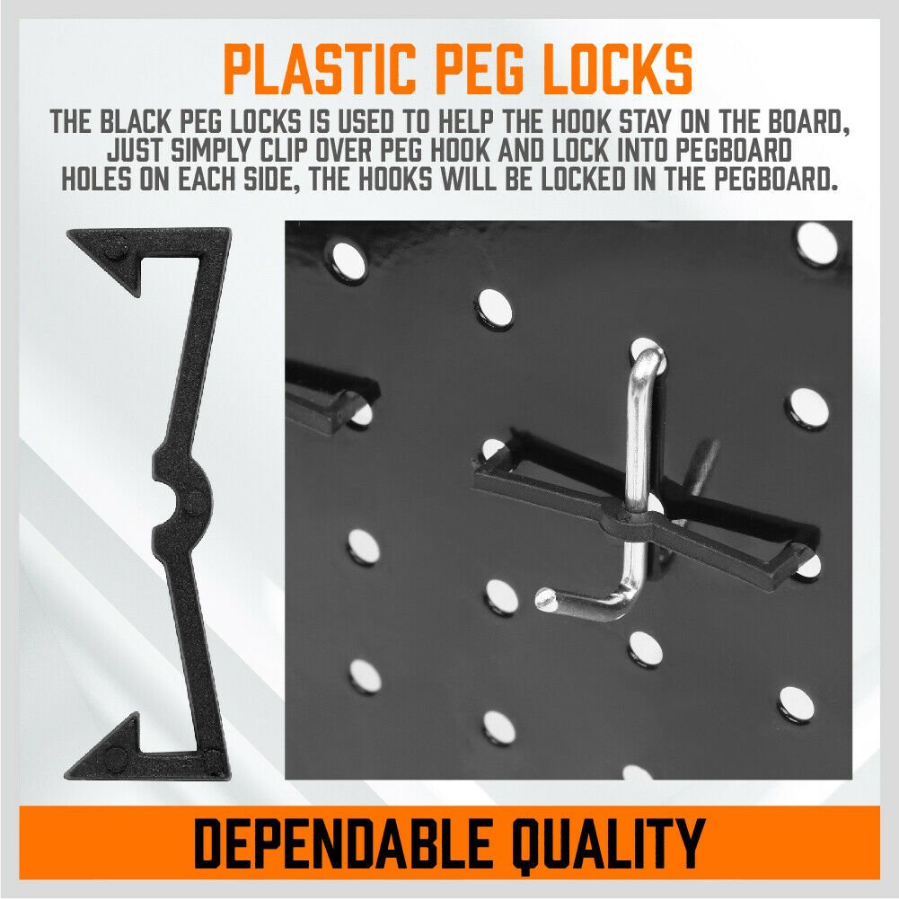 4x Peg Boards & 127Pc Pegboard Hooks Set - Direct On Sale