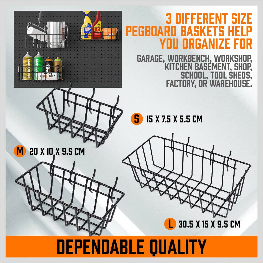4x Peg Boards & 127Pc Pegboard Hooks Set - Direct On Sale