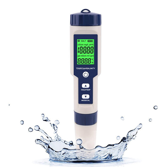 5 in 1 High Accuracy Digital Pen pH Tester for Water - Direct On Sale