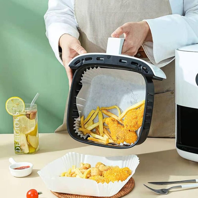 50pcs Air Fryer Disposable Non - Stick Pan Parchment Baking Paper Liner - Available in Round and Square - Direct On Sale