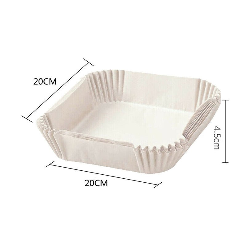 50pcs Air Fryer Disposable Non - Stick Pan Parchment Baking Paper Liner - Available in Round and Square - Direct On Sale