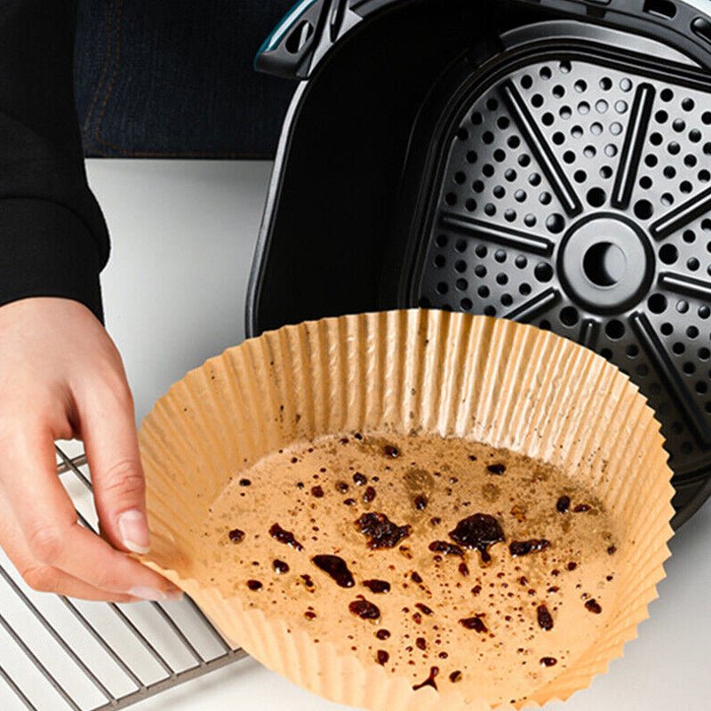 50pcs Air Fryer Disposable Non - Stick Pan Parchment Baking Paper Liner - Available in Round and Square - Direct On Sale