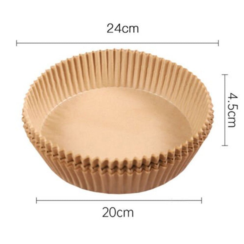 50pcs Air Fryer Disposable Non - Stick Pan Parchment Baking Paper Liner - Available in Round and Square - Direct On Sale