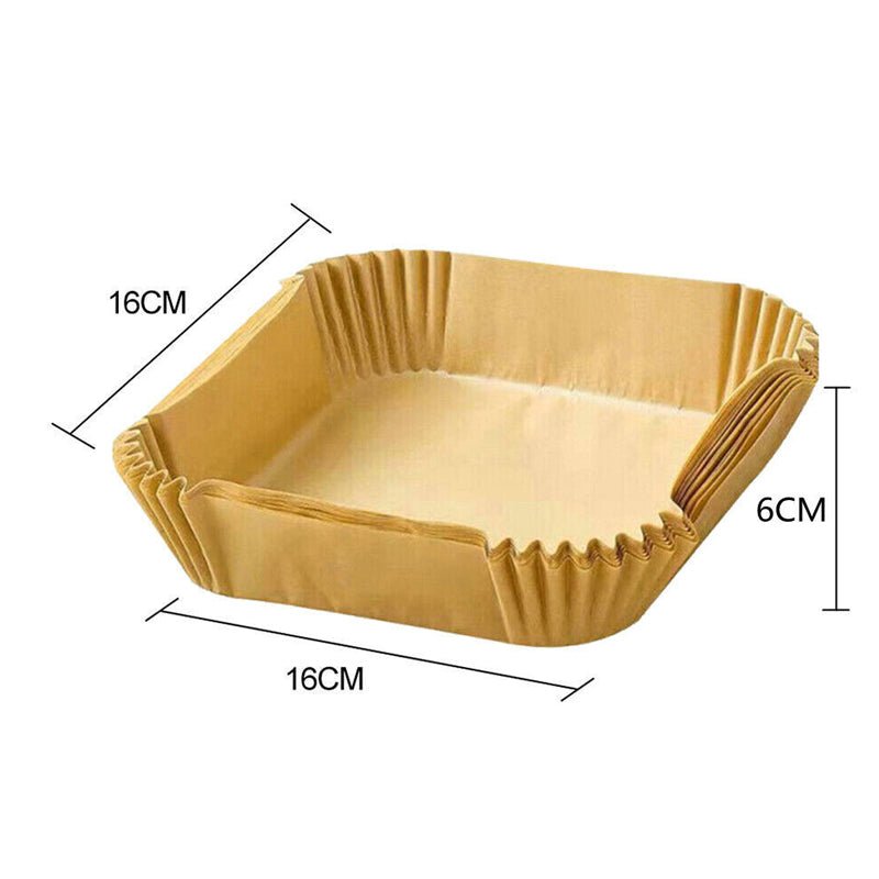 50pcs Air Fryer Disposable Non - Stick Pan Parchment Baking Paper Liner - Available in Round and Square - Direct On Sale