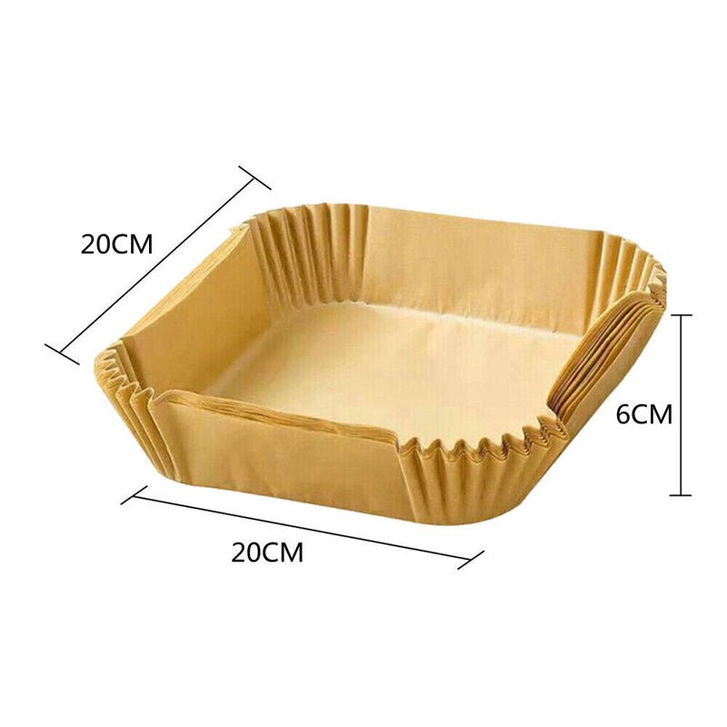 50pcs Air Fryer Disposable Non - Stick Pan Parchment Baking Paper Liner - Available in Round and Square - Direct On Sale