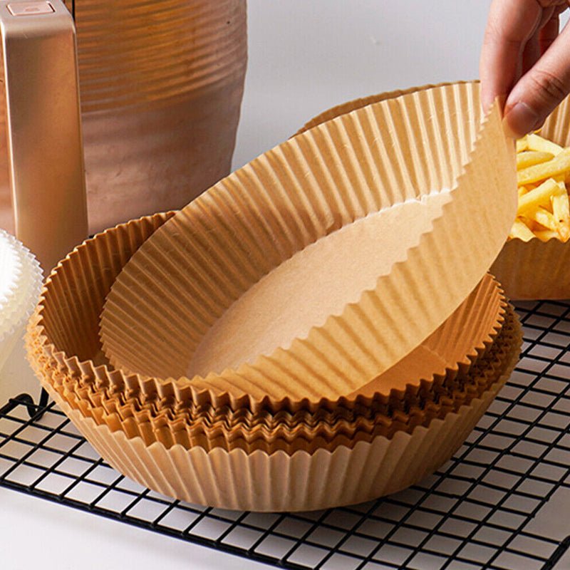 50pcs Air Fryer Disposable Non - Stick Pan Parchment Baking Paper Liner - Available in Round and Square - Direct On Sale