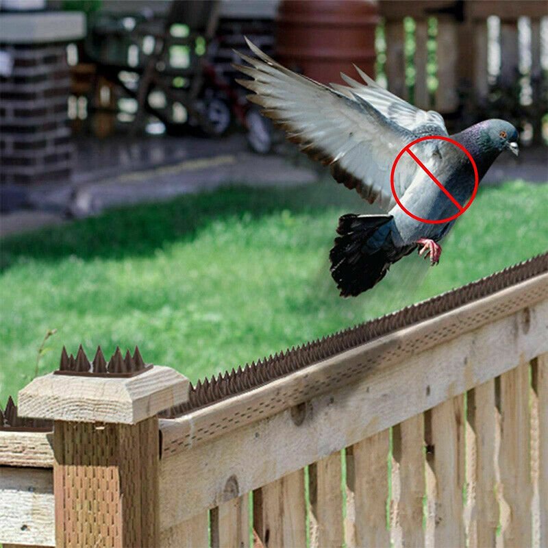 5.4m/10.8m Bird Spikes Human Cat Possum Mouse Pest Control Spiked Fence Garden - Direct On Sale