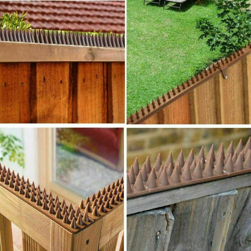 5.4m/10.8m Bird Spikes Human Cat Possum Mouse Pest Control Spiked Fence Garden - Direct On Sale