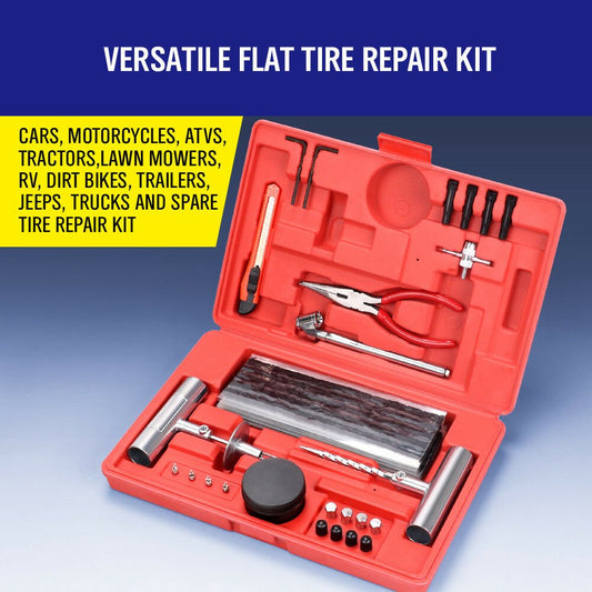 56 - Piece Tyre Repair Kit Puncture Puncture Tube Recovery Plugs Heavy Duty 4WD - Direct On Sale