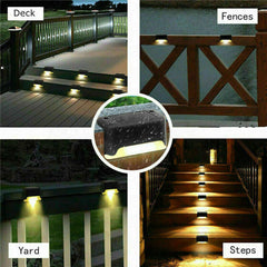 Solar LED Motion Sensor Outdoor Path Patio Pathway Stairs Step Fence Light