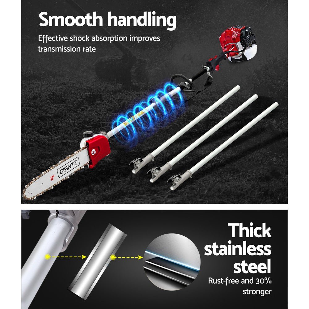 65CC Petrol Pole Chainsaw Hedge Trimmer Long Reach Pruner Chain Saw 1 Yr Warranty - Direct On Sale