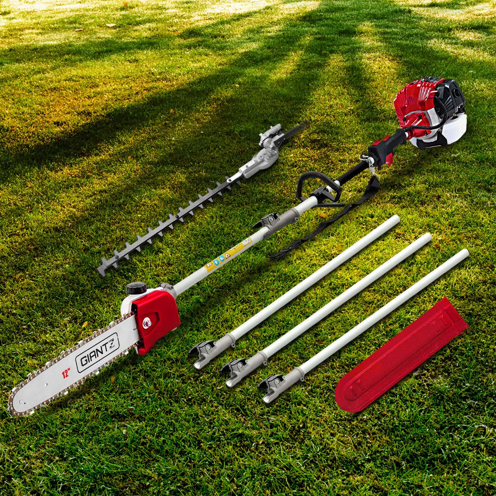 65CC Petrol Pole Chainsaw Hedge Trimmer Long Reach Pruner Chain Saw 1 Yr Warranty - Direct On Sale