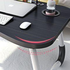 Laptop Bed Table Foldable Lap Standing Desk with Cup Slot for Indoor/Picnic Tray