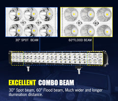 20" Osram LED Light Bar Slim Dual Row Flood Spot Combo 4X4 Offroad