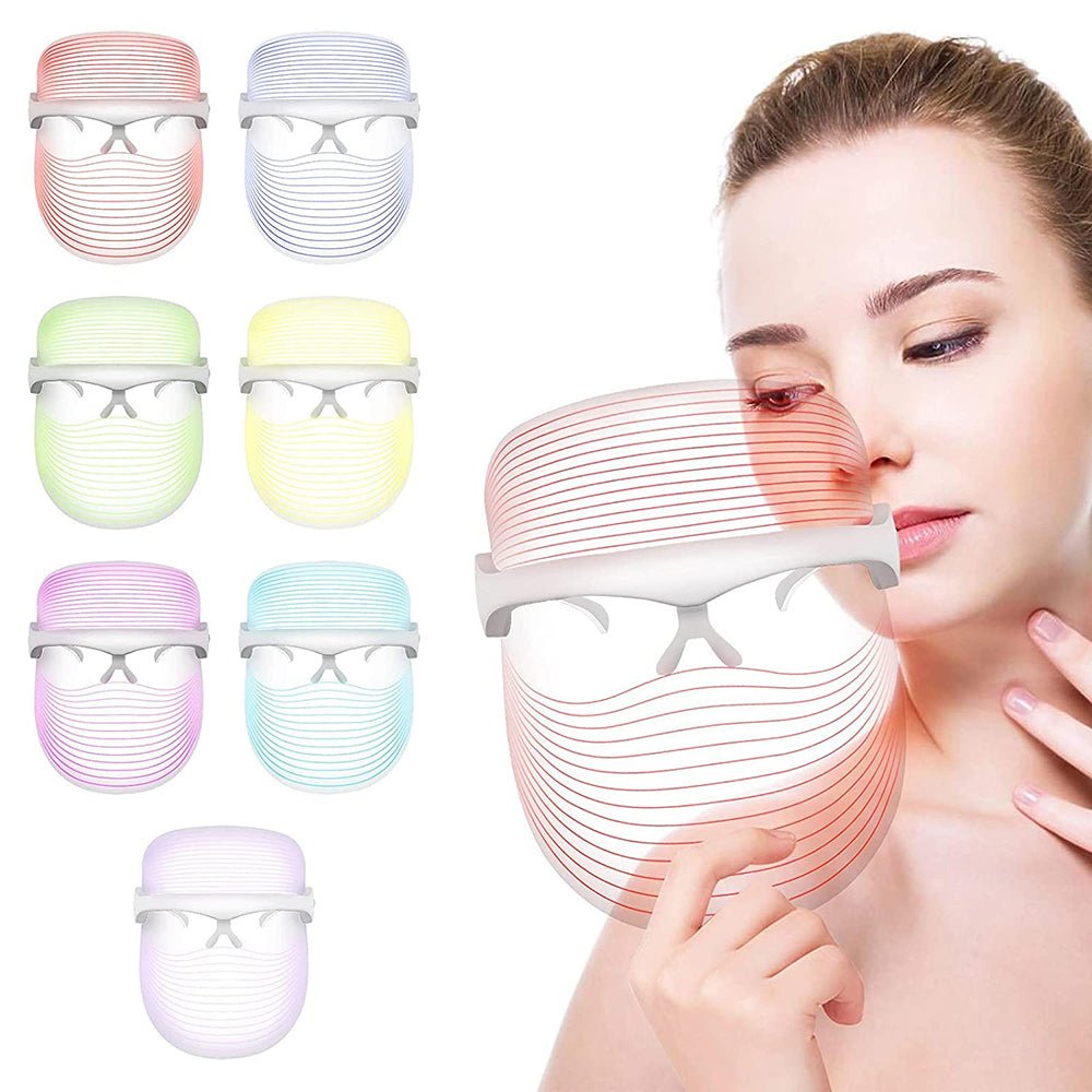 7 Colors LED Facial Mask Light Skin Care Device for Home Use - USB Rechargeable - Direct On Sale