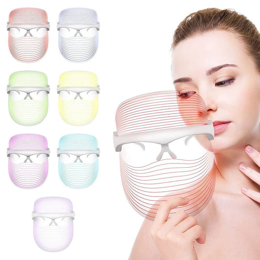 7 Colors LED Facial Mask Light Skin Care Device for Home Use - USB Rechargeable - Direct On Sale