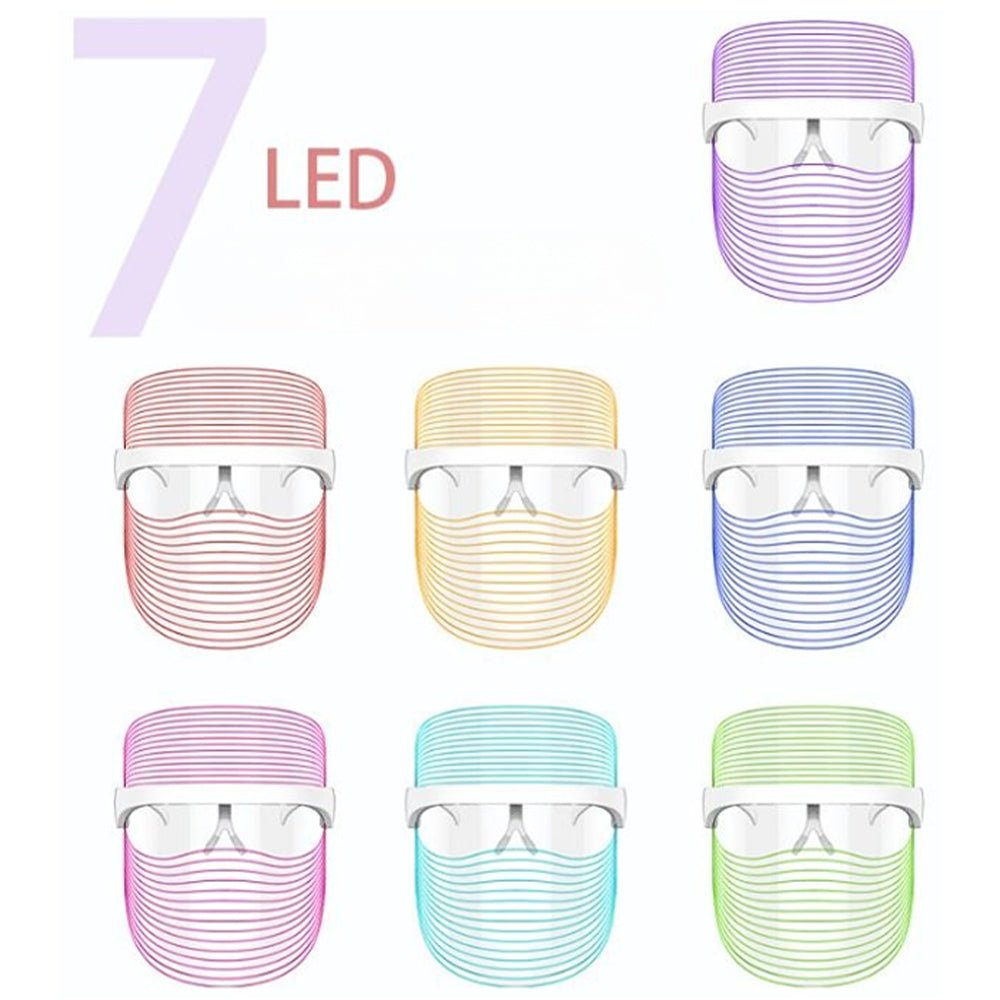 7 Colors LED Facial Mask Light Skin Care Device for Home Use - USB Rechargeable - Direct On Sale