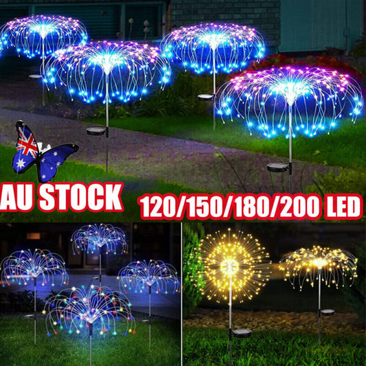 Fireworks LED Fairy String Lights Starburst Solar Xmas Garden Night Lamp Hot NEW