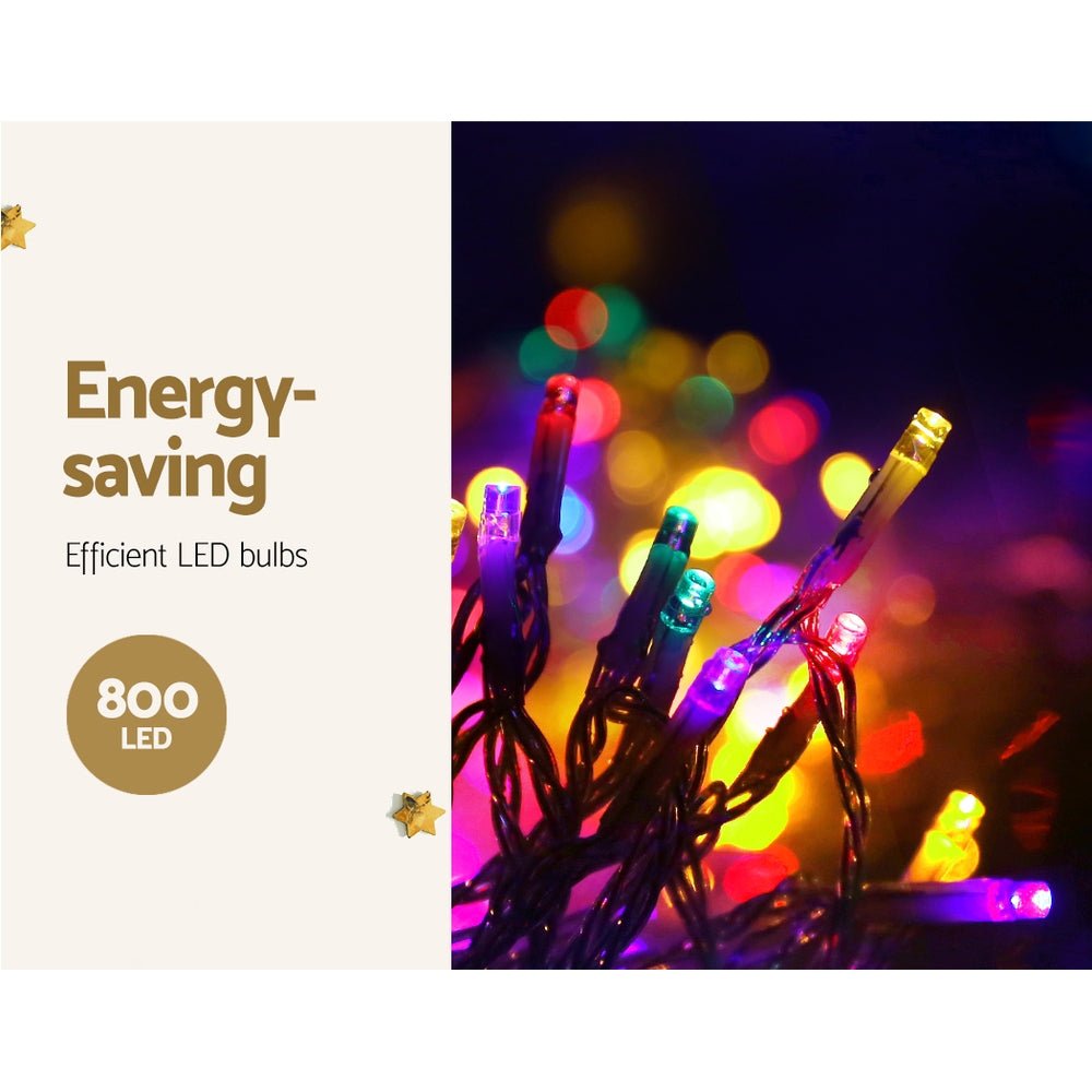 800 LED Christmas Icicle Lights Mutlicolour - Direct On Sale