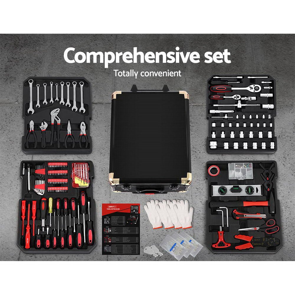 816pcs Tool Kit Trolley Case Mechanics Box Toolbox Portable DIY Set BK - Direct On Sale
