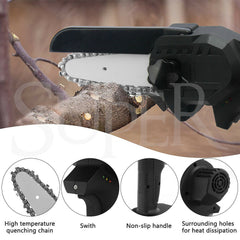 4" Rechargeable Electric Cordless Chainsaw