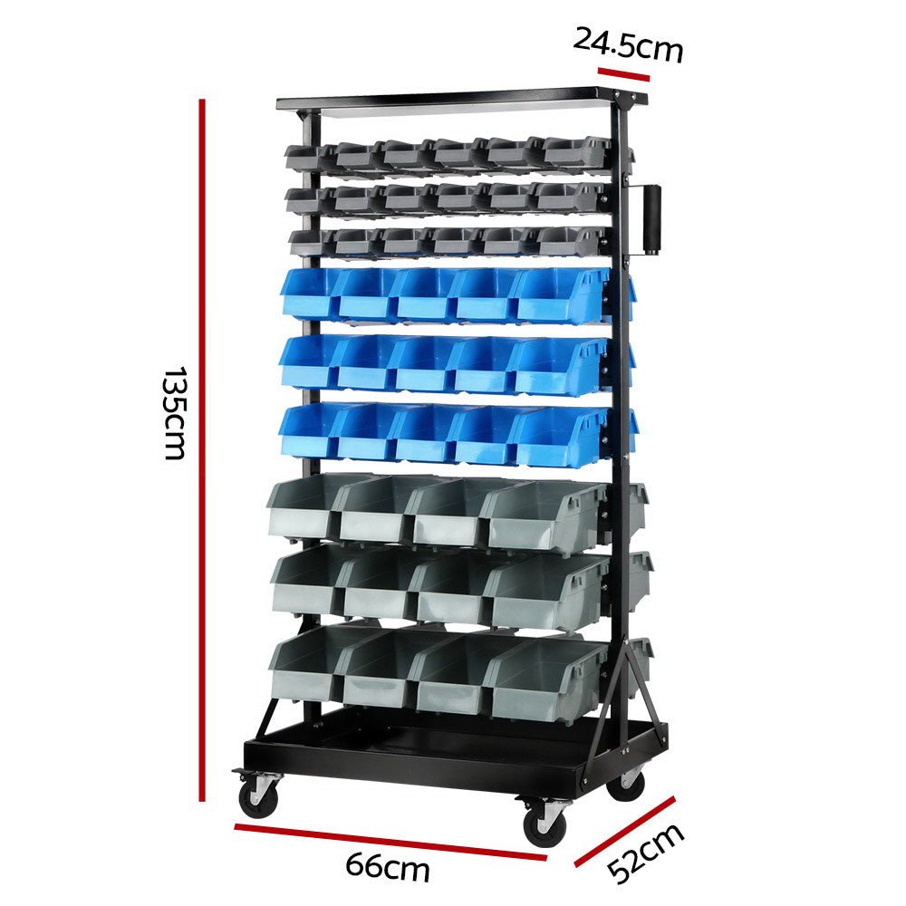 90 Bin Storage Rack Stand Industrial Shelving - Direct On Sale