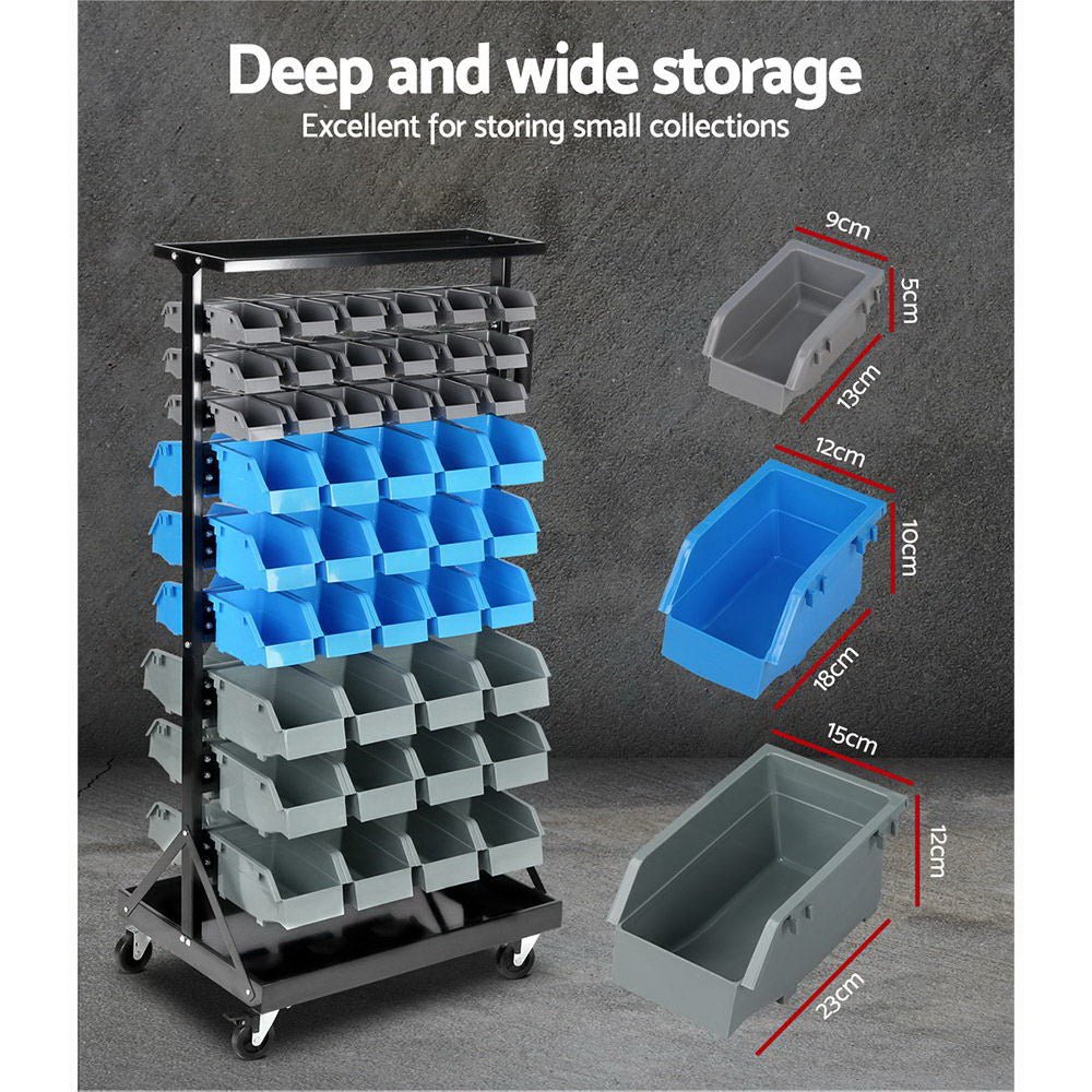90 Bin Storage Rack Stand Industrial Shelving - Direct On Sale
