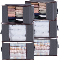 Large Clothes Quilt Blanket Storage Bag Fabric Home Organizer Box Bags Zipper