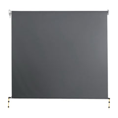 2.4m x 2.5m Retractable Roll Down Awning - Grey