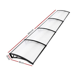 1m x 4m Window Door Awning Door Canopy Patio UV Sun Shield  DIY