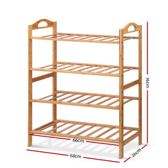 Bamboo Shoe Rack Wooden Stand