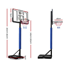 Basketball Hoop Height Adjustable Kid Adult Stand System